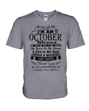 Queen are born in October V-Neck T-Shirt tile