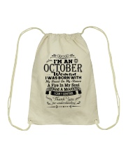 Queen are born in October Drawstring Bag tile