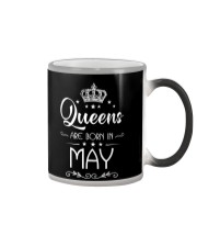 Queens are born in May Color Changing Mug tile