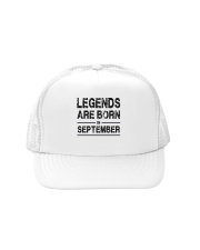 Legends are born in September Trucker Hat tile