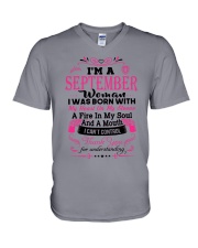Queen are born in September V-Neck T-Shirt tile