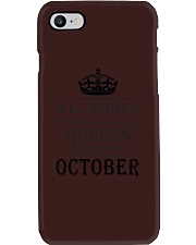 Queen are born in October Phone Case tile