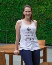 Queen are born in October Ladies Flowy Tank lifestyle-bellaflowy-tank-front-1
