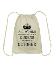 Queen are born in October Drawstring Bag tile