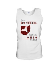 NEW YORK GIRL LIVING IN OHIO WORLD Unisex Tank thumbnail