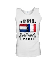 LIVE IN NETHERLANDS BEGAN IN FRANCE Unisex Tank tile