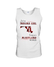 INDIANA GIRL LIVING IN MARYLAND WORLD Unisex Tank thumbnail