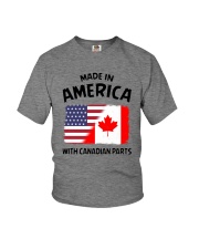 AMERICA WITH CANADIAN PARTS Youth T-Shirt front
