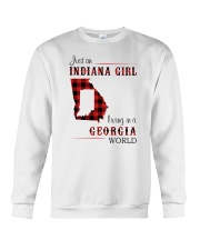 INDIANAN GIRL LIVING IN GEORGIA WORLD Crewneck Sweatshirt thumbnail