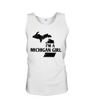 Michigan Girl Map Unisex Tank tile