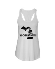 Michigan Girl Map Ladies Flowy Tank tile