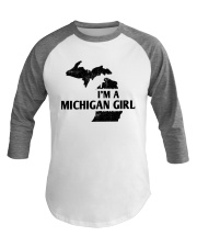 Michigan Girl Map Baseball Tee tile