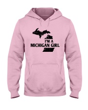 Michigan Girl Map Hooded Sweatshirt front