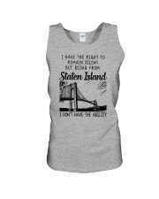 FROM STATEN ISLAND I DON'T HAVE THE ABILITY Unisex Tank thumbnail
