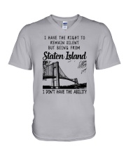FROM STATEN ISLAND I DON'T HAVE THE ABILITY V-Neck T-Shirt thumbnail