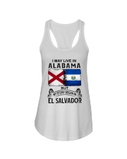 LIVE IN ALABAMA BEGAN IN EL SALVADOR Ladies Flowy Tank tile