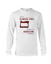 KANSAS GIRL LIVING IN OREGON WORLD Long Sleeve Tee thumbnail