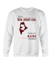 JERSEY GIRL LIVING IN MAINE WORLD Crewneck Sweatshirt tile