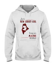 JERSEY GIRL LIVING IN MAINE WORLD Hooded Sweatshirt tile