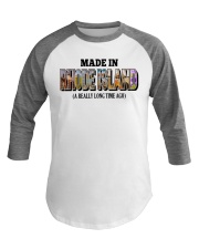 Made In Rhode Island A Really Long Time Ago Baseball Tee tile