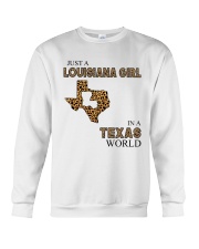 LOUISIANA GIRL IN TEXAS WORLD LEOPARD Crewneck Sweatshirt tile
