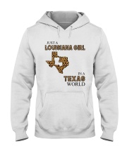 LOUISIANA GIRL IN TEXAS WORLD LEOPARD Hooded Sweatshirt tile