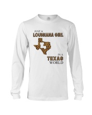 LOUISIANA GIRL IN TEXAS WORLD LEOPARD Long Sleeve Tee tile