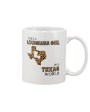 LOUISIANA GIRL IN TEXAS WORLD LEOPARD Mug tile