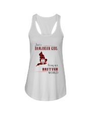 ROMANIAN GIRL LIVING IN BRITISH WORLD Ladies Flowy Tank thumbnail