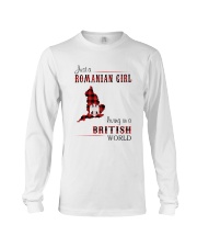 ROMANIAN GIRL LIVING IN BRITISH WORLD Long Sleeve Tee thumbnail