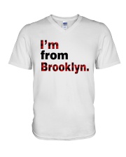 I'm From Brooklyn Pattern V-Neck T-Shirt tile