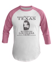 TEXAS BUT LOUISIANA IN MY DNA Baseball Tee thumbnail