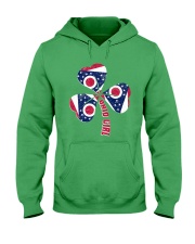 Ohio Flag Clover Leaf Hooded Sweatshirt tile