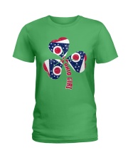 Ohio Flag Clover Leaf Ladies T-Shirt tile