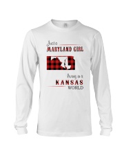 MARYLAND GIRL LIVING IN KANSAS WORLD Long Sleeve Tee thumbnail