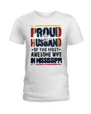 Proud Husband Of Awesome Wife In Mississippi Ladies T-Shirt tile
