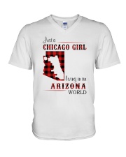 CHICAGO GIRL LIVING IN ARIZONA WORLD V-Neck T-Shirt thumbnail