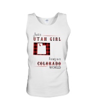 UTAH GIRL LIVING IN COLORADO WORLD Unisex Tank thumbnail