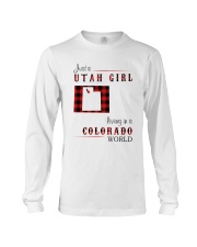 UTAH GIRL LIVING IN COLORADO WORLD Long Sleeve Tee thumbnail