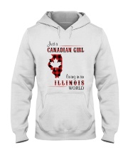 CANADIAN GIRL LIVING IN ILLINOIS WORLD Hooded Sweatshirt tile