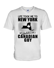CANADIAN GUY LIFE TOOK TO NEW YORK V-Neck T-Shirt thumbnail