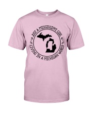 MISSISSIPPI GIRL LIVING IN MICHIGAN WORLD Classic T-Shirt thumbnail