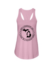 MISSISSIPPI GIRL LIVING IN MICHIGAN WORLD Ladies Flowy Tank thumbnail