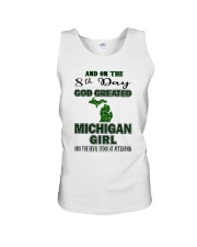 God Created Michigan Girl Unisex Tank tile