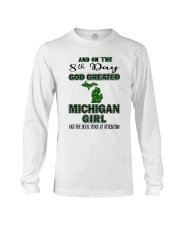 God Created Michigan Girl Long Sleeve Tee tile