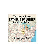 MICHIGAN ILLINOIS FATHER DAUGHTER I LOVE DAD Square Magnet tile