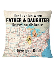 MICHIGAN ILLINOIS FATHER DAUGHTER I LOVE DAD Square Pillowcase tile