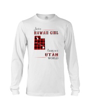HAWAII GIRL LIVING IN UTAH WORLD Long Sleeve Tee thumbnail