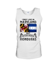 LIVE IN MARYLAND BEGAN IN HONDURAS Unisex Tank tile
