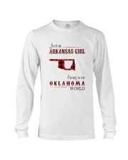 ARKANSAS GIRL LIVING IN OKLAHOMA WORLD Long Sleeve Tee thumbnail